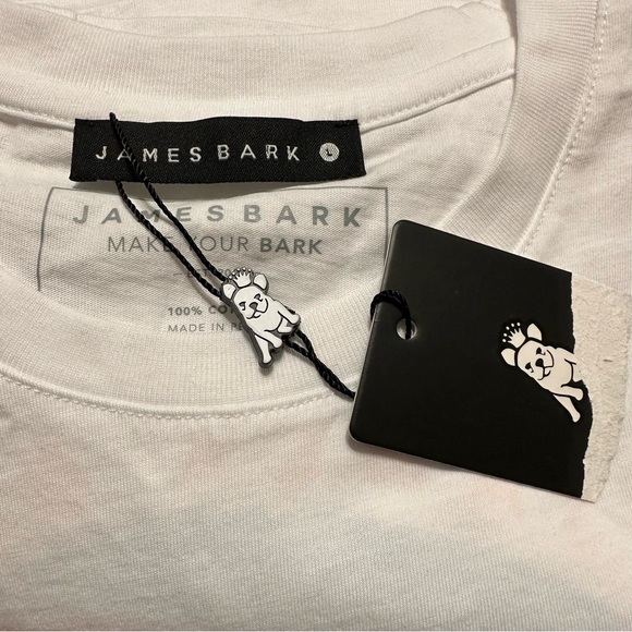 James Bark Men's JB Logo White Graphic Tee Sz L - Picture 8 of 8